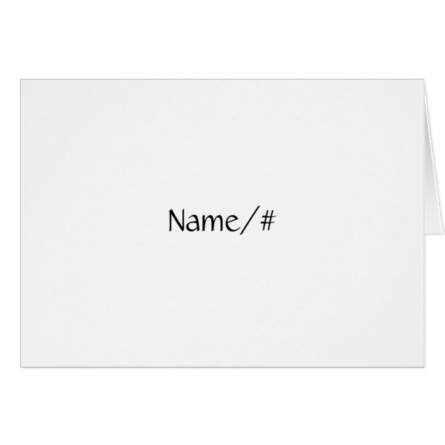 Customizable Invitation Sets Placecard (Front Horizontal)