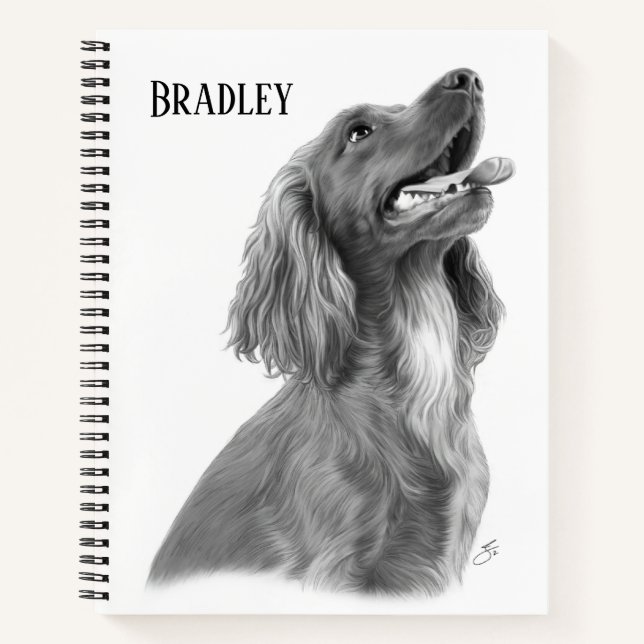 Customizable Irish Setter Notebook (Front)