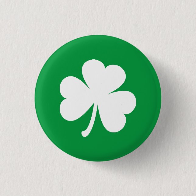 Customizable Irish Shamrock 1 Inch Round Button (Front)