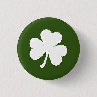 Customizable Irish Shamrock Button | Dark Green
