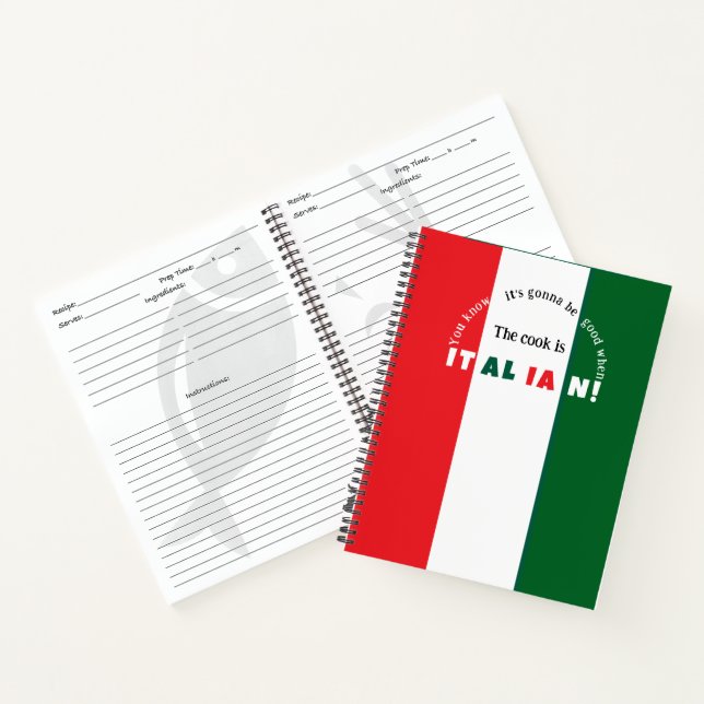 Customizable Italian Recipe Book (Inside)