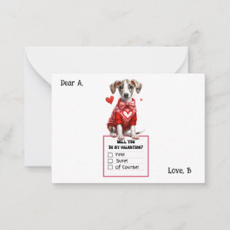 Customizable Jack Russell Puppy Valentine  Card