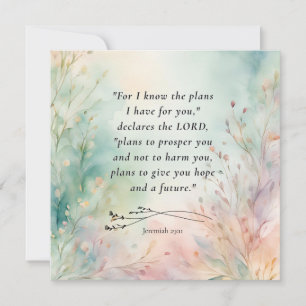 Customizable Jeremiah 29:11 Bible Verse Card