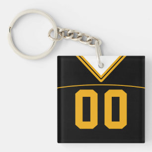 Customizable Jersey Keyring, Football Lacrosse Keychain