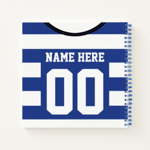 Customizable Jersey Template Notebook Soccer Footy