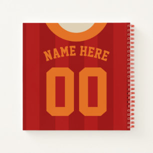 Customizable Jersey Template Notebook Soccer Footy