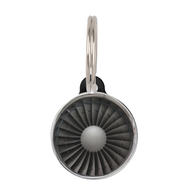 Customizable Jet Engine Turbine Fan Pet Tag (Front)