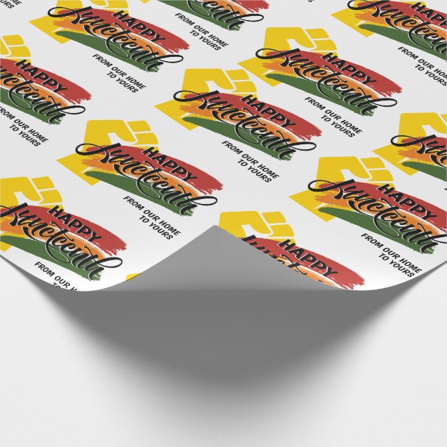 Customizable JUNETEENTH Wrapping Paper (Corner)