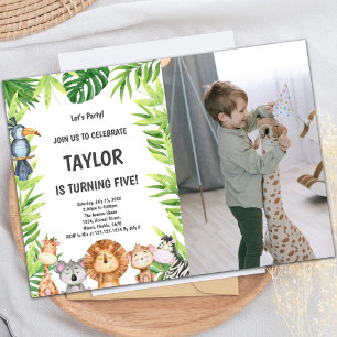 Customizable Jungle Party Invitations for Kids