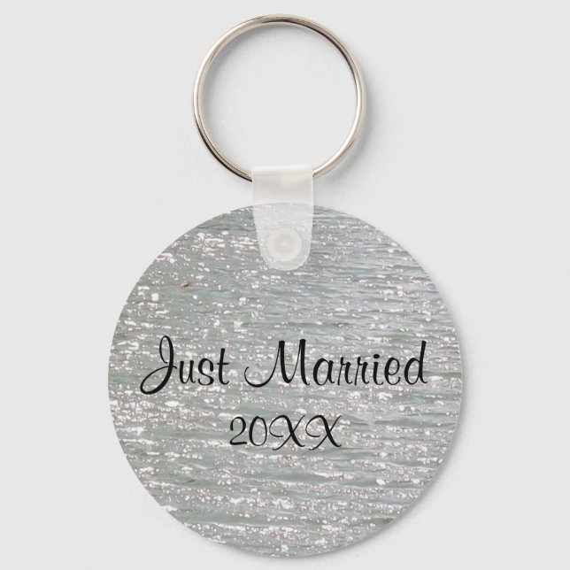 Customizable Just Married Keychain (Front)