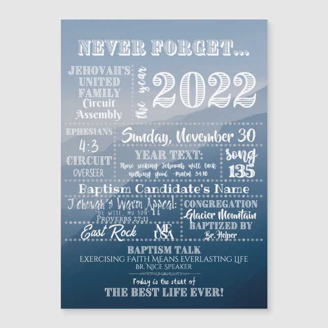 Customizable JW Baptism Gift - Circuit Assembly (Front)