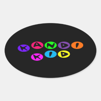 Customizable Kandi Kid Oval Sticker