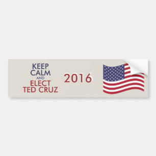 Customizable Keep Calm And Elect TED CRUZ Bumper Sticker