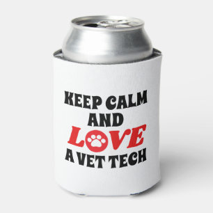Customizable Keep Calm and Love a Vet Tech Giant Can Cooler