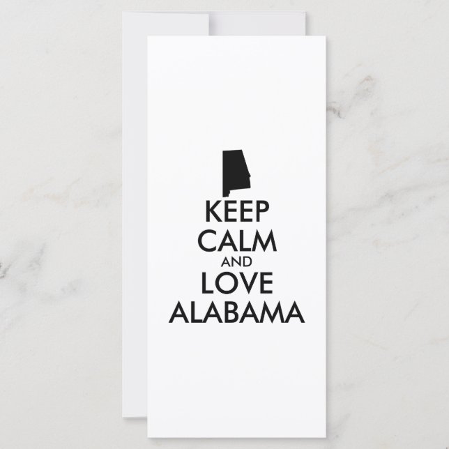 Customizable KEEP CALM and LOVE ALABAMA (Front)