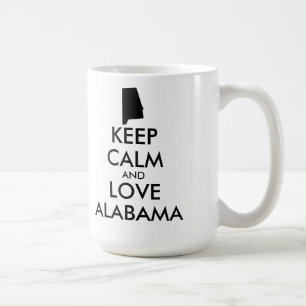 Customizable KEEP CALM and LOVE ALABAMA Coffee Mug