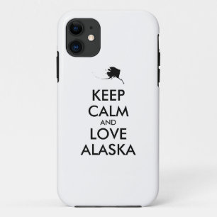 Customizable KEEP CALM and LOVE ALASKA iPhone 11 Case