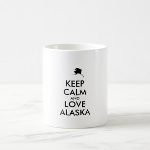 Customizable KEEP CALM and LOVE ALASKA Coffee Mug
