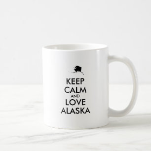 Customizable KEEP CALM and LOVE ALASKA Coffee Mug