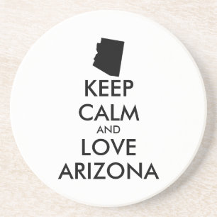 Customizable KEEP CALM and LOVE ARIZONA Coaster