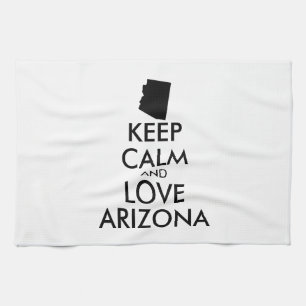 Customizable KEEP CALM and LOVE ARIZONA Kitchen Towel