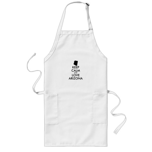 Customizable KEEP CALM and LOVE ARIZONA Long Apron (Front)