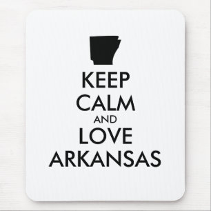 Customizable KEEP CALM and LOVE ARKANSAS Mouse Pad