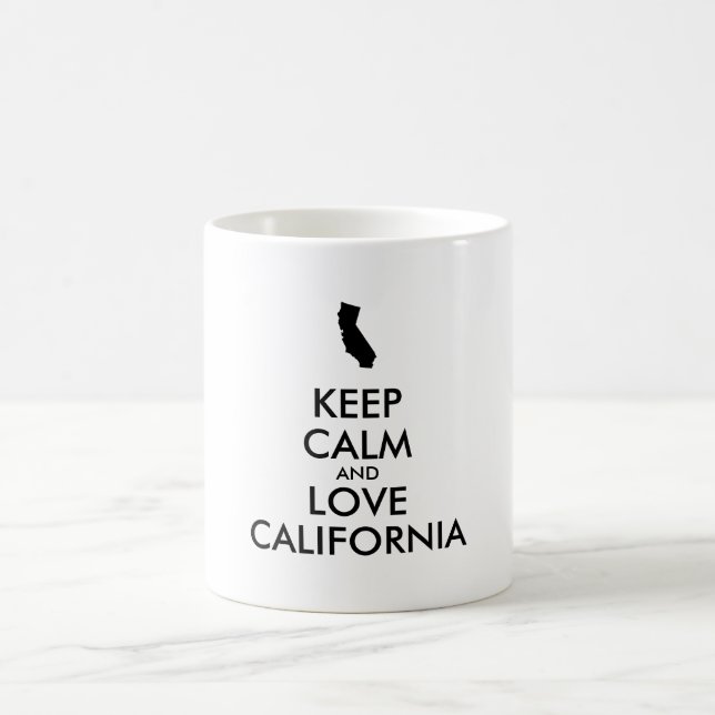Customizable KEEP CALM and LOVE CALIFORNIA Coffee Mug (Center)