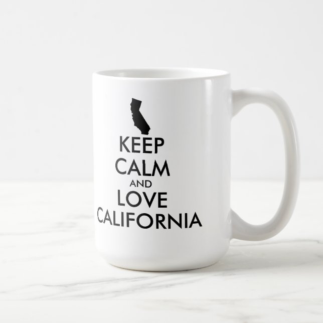 Customizable KEEP CALM and LOVE CALIFORNIA Coffee Mug (Right)