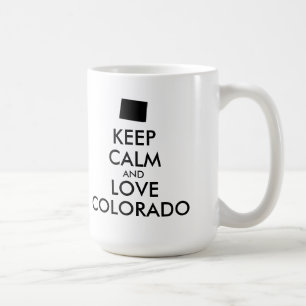 Customizable KEEP CALM and LOVE COLORADO Coffee Mug
