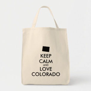 Customizable KEEP CALM and LOVE COLORADO Tote Bag