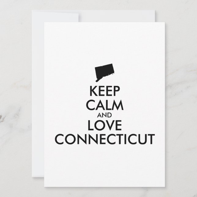 Customizable KEEP CALM and LOVE CONNECTICUT (Front)