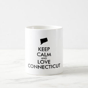 Customizable KEEP CALM and LOVE CONNECTICUT Coffee Mug