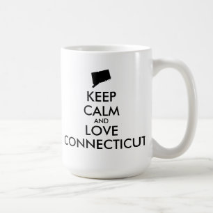 Customizable KEEP CALM and LOVE CONNECTICUT Coffee Mug