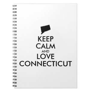 Customizable KEEP CALM and LOVE CONNECTICUT Notebook