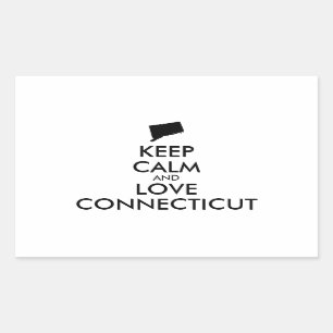 Customizable KEEP CALM and LOVE CONNECTICUT Sticker