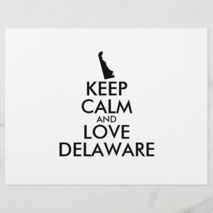 Customizable KEEP CALM and LOVE DELAWARE Flyer