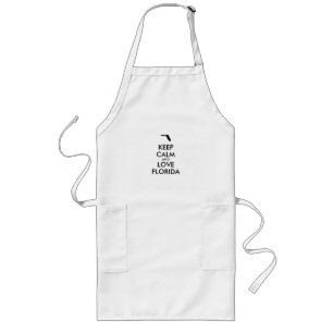 Customizable KEEP CALM and LOVE FLORIDA Long Apron