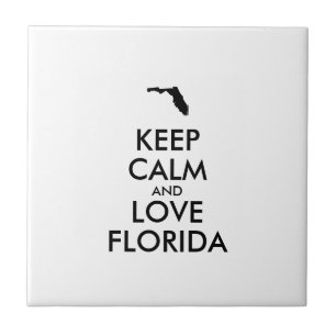 Customizable KEEP CALM and LOVE FLORIDA Tile