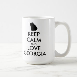 Customizable KEEP CALM and LOVE GEORGIA Coffee Mug