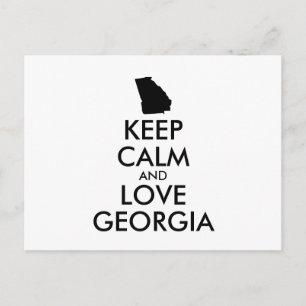 Customizable KEEP CALM and LOVE GEORGIA Postcard