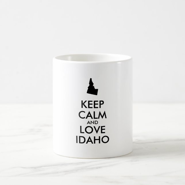 Customizable KEEP CALM and LOVE IDAHO Coffee Mug (Center)