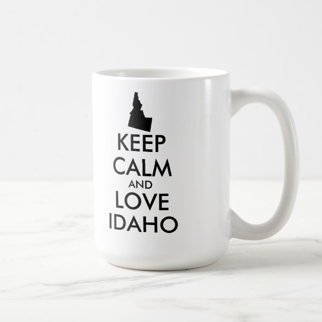 Customizable KEEP CALM and LOVE IDAHO Coffee Mug (Right)