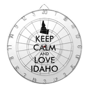 Customizable KEEP CALM and LOVE IDAHO Dartboard
