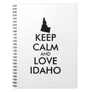 Customizable KEEP CALM and LOVE IDAHO Notebook