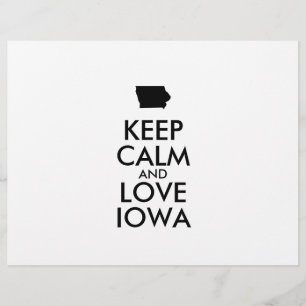 Customizable KEEP CALM and LOVE IOWA Flyer