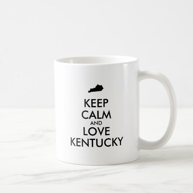 Customizable KEEP CALM and LOVE KENTUCKY Coffee Mug (Right)