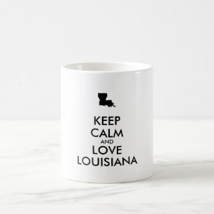 Customizable KEEP CALM and LOVE LOUISIANA Coffee Mug