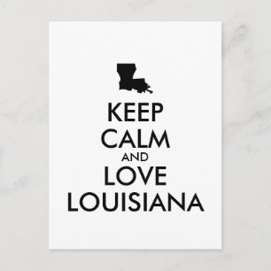 Customizable KEEP CALM and LOVE LOUISIANA Postcard