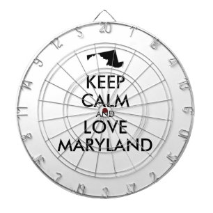 Customizable KEEP CALM and LOVE MARYLAND Dartboard